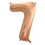 Giant INFLATED Rose Gold Number 7 Foil 86cm Balloon #213747