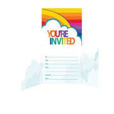 Rainbow "You're Invited" Invitations 8 pack #21803