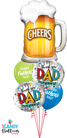Cheers Thank You Dad  Balloon Bouquet INFLATED #CHDAD2