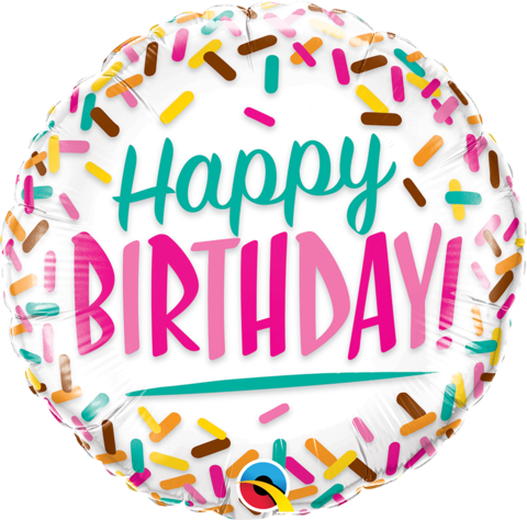 Happy Birthday Sprinkles Foil 45cm Balloon #57265