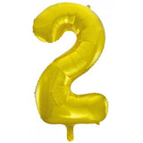 Giant INFLATED Gold Number 2 (Yellow Gold) Foil 86cm Balloon #213712