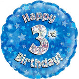 3rd Birthday Blue Foil 45cm Balloon #227833