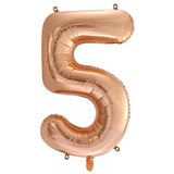 Giant INFLATED Rose Gold Number 5 Foil 86cm Balloon #213745