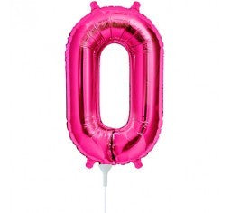 Magenta Number 0 (zero) Balloon 41cm #00442