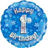 1st Birthday Foil Blue Balloon Oaktree #227819