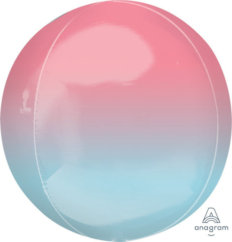 Ombre Orbz Blue to Pink Balloon INFLATED #3984501