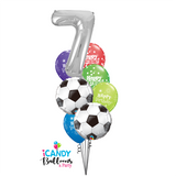 Soccer Birthday Dazzler with Giant Number Balloon Bouquet- choose your number
