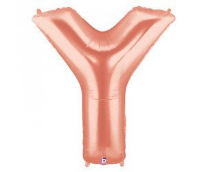 Giant Letter Balloon Y Rose Gold 1m #15925