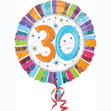 30th Birthday Foil Radiant 43cm Balloon #16069
