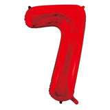 Giant INFLATED Red Number 7 Foil 86cm Balloon #213827