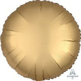 Gold Round Foil Satin Finish Balloon INFLATED #36801