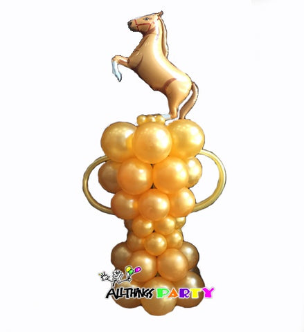 Golden Cup with Horse Balloon Column