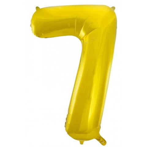 Giant INFLATED Gold Number 7 (Yellow Gold) Foil 86cm Balloon #213717
