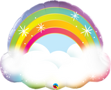 Rainbow Foil Balloon with cloud #97538
