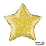 Foil Star Gold Crystalgraphic 51cm 20inch INFLATED #27473