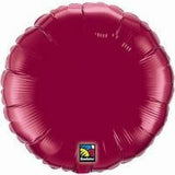 Burgundy Foil Round Balloon 45cm (18") INFLATED #74917