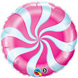 Candy Swirl Magenta 18inch Microfoil Balloon #50976