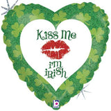 Kiss Me I'm Irish Holographic Foil Balloon 45cm (18") #86722