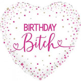Holographic Birthday Bitch Foil Heart 45cm (18") INFLATED #229905