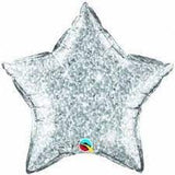 Foil Star Silver Crystalgraphic 51cm 21 inch INFLATED #27471