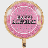 Pink Bandana Cowgirl Happy Birthday Foil 46cm #33255