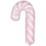 Pastel Pink Candy Cane Foil Super Shape 98cm x 63cm #312744